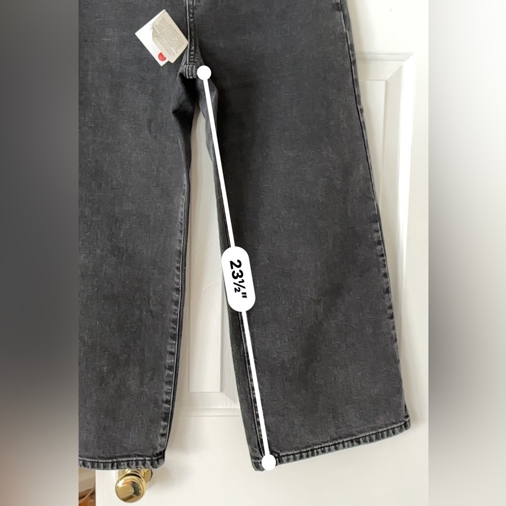 Zara Black Flare Wide-Leg Jeans - Picture 9 of 11